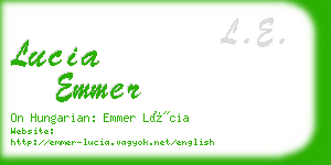 lucia emmer business card
